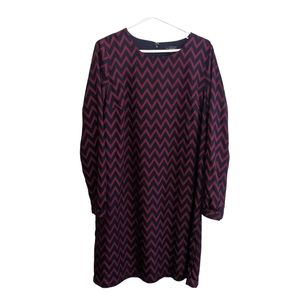 The Limited Long Sleeve Chevron Midi Dress L